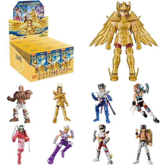 Blokees The Legacy of Sagittarius Caja Sorpresa Galaxy Version Saint Seiya 75001 9 piezas