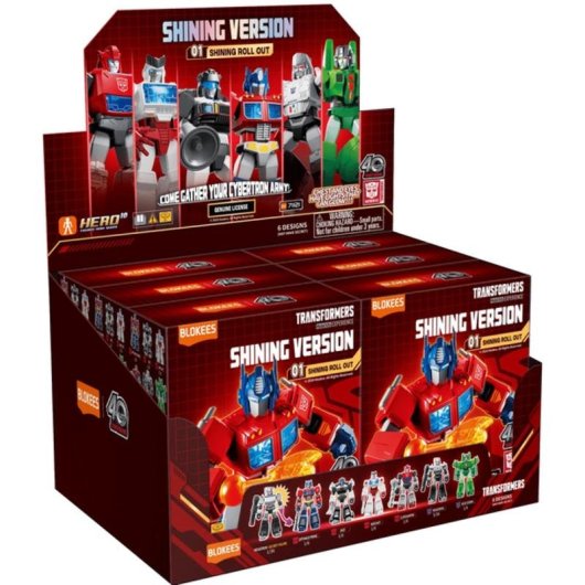 Blokees Transformers Versión Brillante 01 Shining Roll Out 6 figuras Aleatorias