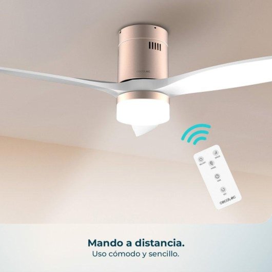 Ventilateur de plafond Cecotec 52 pouces LED télécommande 6 vitesses