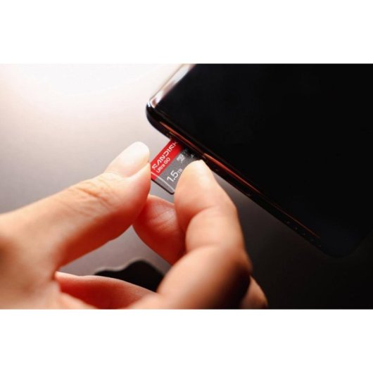 Tarjeta microSDXC SanDisk Ultra GO 1,5 TB UHS-I 190 MB/s V10 Gris Rojo