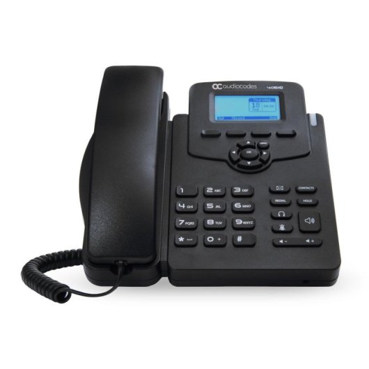 Téléphone IP AudioCodes 405HD Noir 2 lignes PoE Gigabit