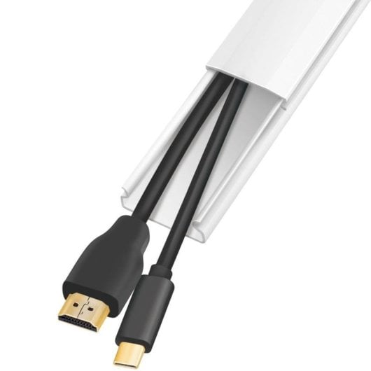 Organisateur de câbles LogiLink 67 pièces montage mural blanc