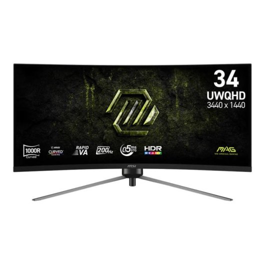 Monitor MSI MAG 345CQRF E20 34" UltraWide Dual Quad HD 200Hz Rapid VA Curvo Ajuste de altura