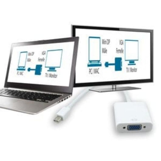 Adaptador de vídeo Genérico MCL CG-295CZ Mini DisplayPort a VGA 10 cm