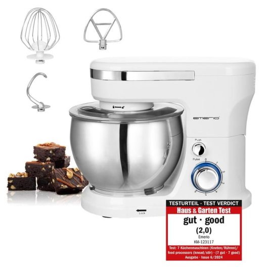 Robot de cozinha EMERIO KM-123117 5L 1000W branco inox