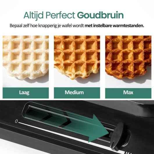 Gofriera Emerio WM-123356 1200W 10 cuori antiaderente nera