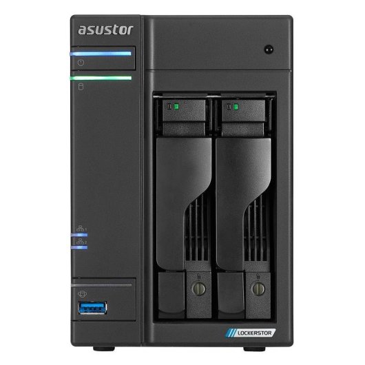 Servidor NAS de escritorio ASUSTOR 2 bahías Intel Celeron N5105 4GB DDR4 2x 2.5GbE AS6702T v2