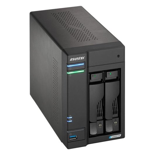 Servidor NAS de escritorio ASUSTOR 2 bahías Intel Celeron N5105 4GB DDR4 2x 2.5GbE AS6702T v2