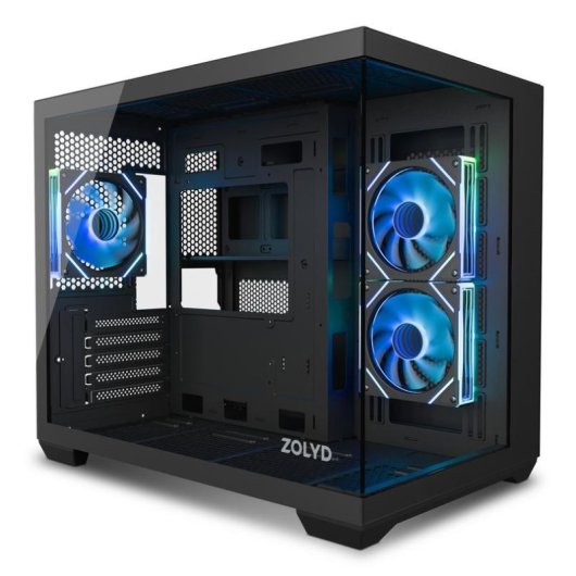 Tour Zolyd Pulsar Noir Transparent micro ATX Mini-ITX RGB Verre Trempe