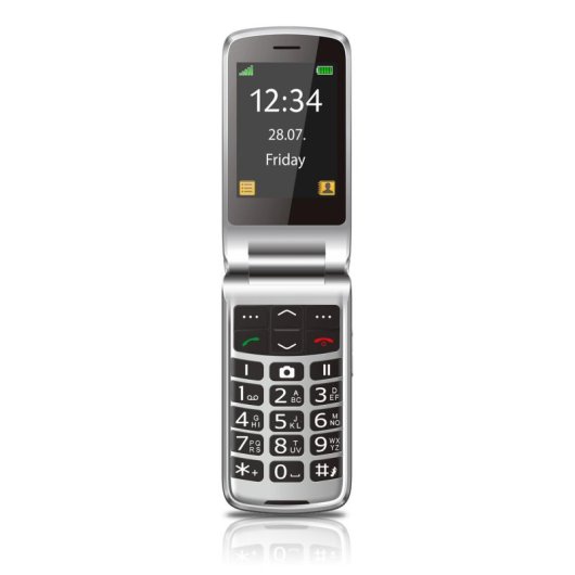 Mobiltelefon Beafon SL645 LTE 4G 2.8 Bluetooth 1550 mAh Schwarz Silber