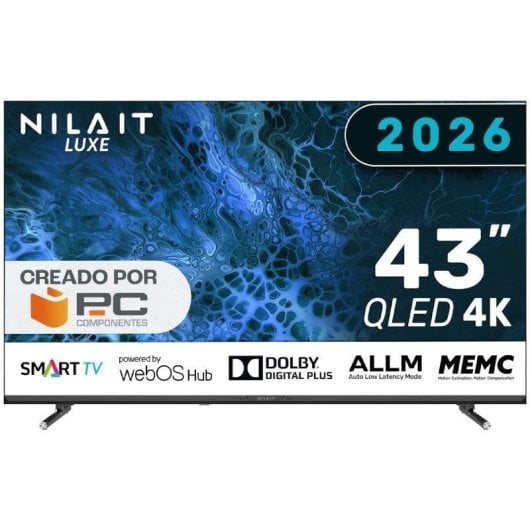 Nilait Luxe 43UD8004SWOS 43" QLED UHD 4K Smart TV WEBOS + Harmony Sound bar Barra de sonido 2.1