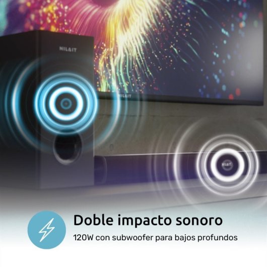 Nilait Luxe 50UD8004SWOS 50" QLED UHD 4K Smart TV WEBOS + Harmony Sound bar Barra de sonido 2.1