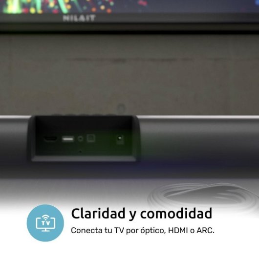 Nilait Luxe 50UD8004SWOS 50" QLED UHD 4K Smart TV WEBOS + Harmony Sound bar Barra de sonido 2.1