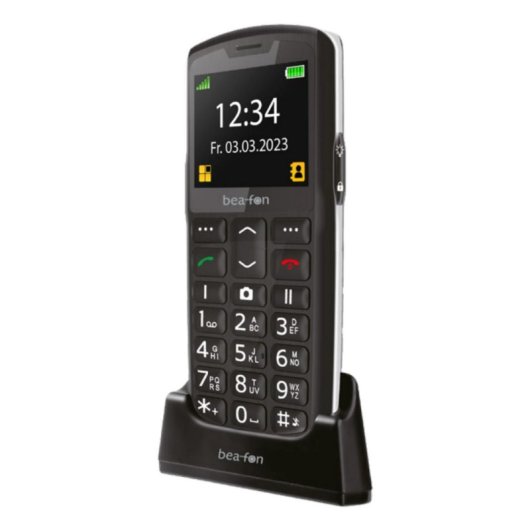 Téléphone mobile Beafon SL260 LTE 2.2 Bluetooth 800 mAh Noir Argent