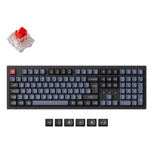 Teclado Keychron K10 Pro 100 por cento Wireless K Pro Switch Red ISO PT