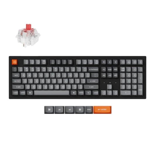 Teclado Keychron K10 Max mecánico inalámbrico full-size con switches Super Red y RGB