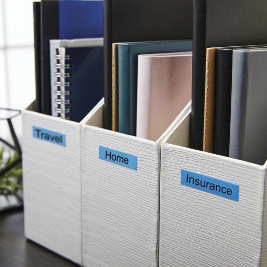 Nastro etichettatrice Dymo D1 12mm x 7m Nero su Blu Poliestere