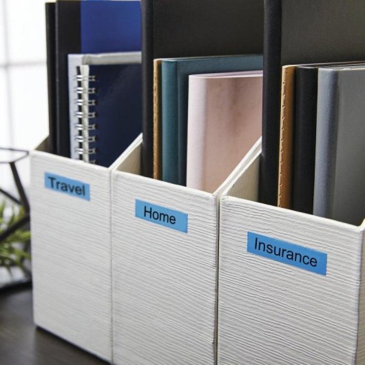 Nastro etichettatrice Dymo D1 12mm x 7m Nero su Blu Poliestere