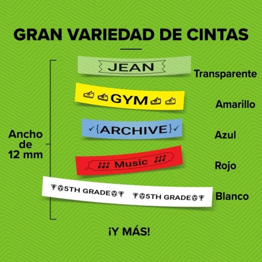 DYMO S0721640 ruban d'étiquette Noir sur vert