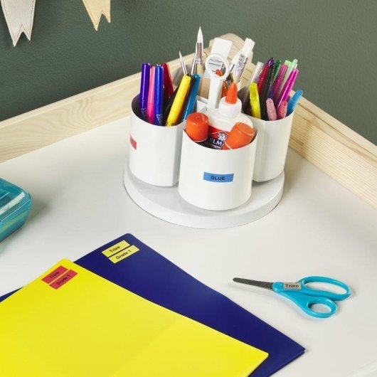 Nastro Dymo LetraTag 12 mm x 4 m Nero su Blu Poliestere