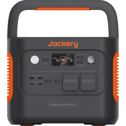 Estación de energía Jackery Explorer 1000 Plus 1264Wh 5 puertos LiFePO4 Pantalla digital Carga solar rápida