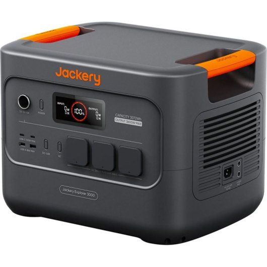 Estação de energia Jackery Explorer 3000 V2 3072Wh 2 portas AC USB-C 100W Bateria LiFePO4 Tela LCD Compatível solar
