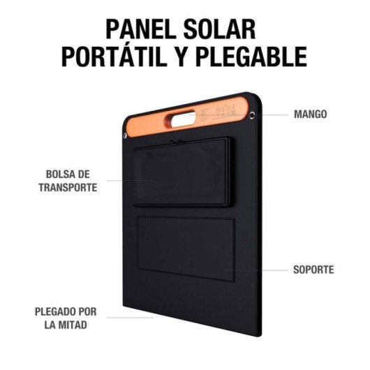 Panel Solar Jackery SolarSaga 100 100W 2 Puertos USB Plegable Resistente IP68