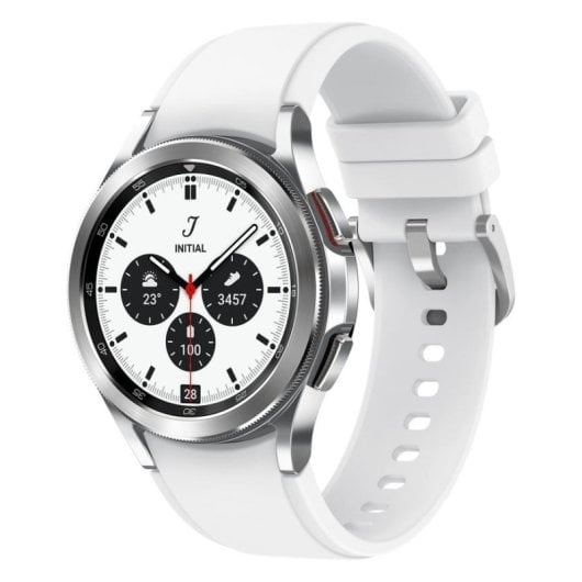 Samsung Galaxy Watch4 Classic Bluetooth GPS NFC 42mm Super AMOLED Argent Blanc M IP68