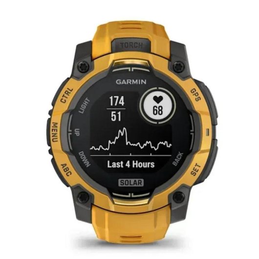 Garmin Instinct 3 GPS Bluetooth 45mm Power Glass Amarillo Talla Única Resistencia Agua 10ATM SpO2 Pulsómetro