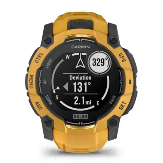 Garmin Instinct 3 GPS Bluetooth 50mm Power Glass Jaune Taille Unique 10ATM SpO2 Pulsomètre