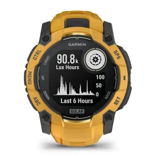 Garmin Instinct 3 GPS Bluetooth 50mm Power Glass Jaune Taille Unique 10ATM SpO2 Pulsomètre