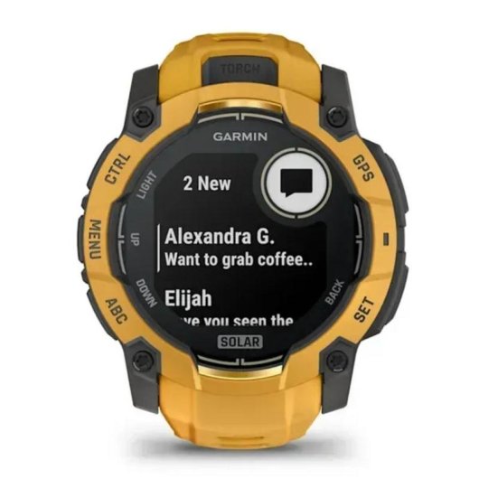 Garmin Instinct 3 GPS Bluetooth 50mm Power Glass Jaune Taille Unique 10ATM SpO2 Pulsomètre
