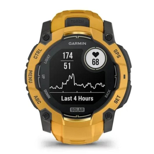 Garmin Instinct 3 GPS Bluetooth 50mm Power Glass Jaune Taille Unique 10ATM SpO2 Pulsomètre