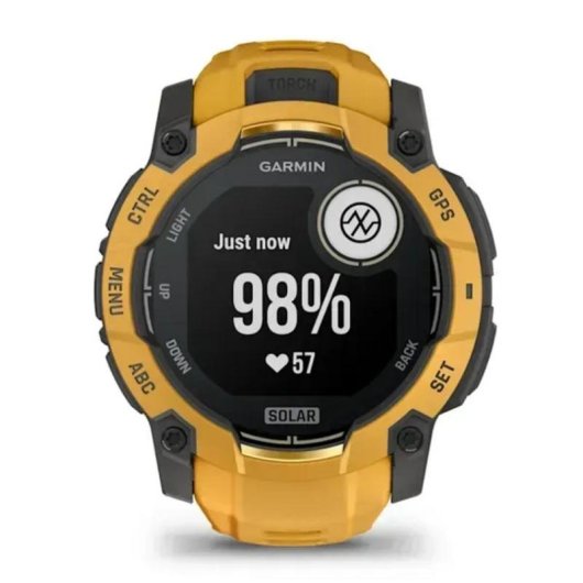Garmin Instinct 3 GPS Bluetooth 50mm Power Glass Jaune Taille Unique 10ATM SpO2 Pulsomètre