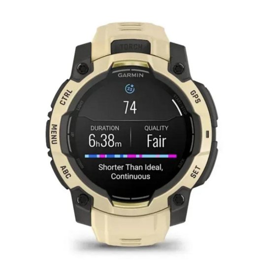Garmin Instinct 3 AMOLED GPS 45mm AMOLED Beige Unisex Resistencia Agua 10ATM SpO2 Pulsómetro