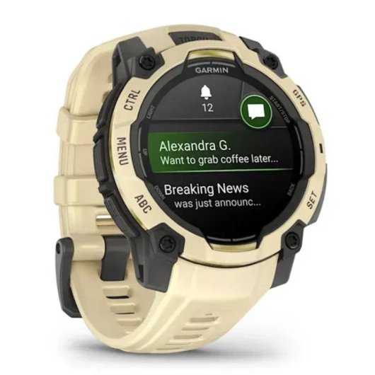 Garmin Instinct 3 AMOLED GPS 45mm AMOLED Beige Unisex Resistencia Agua 10ATM SpO2 Pulsómetro