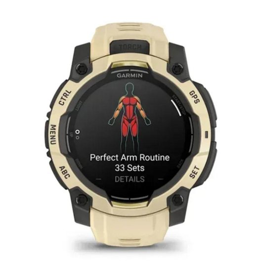 Garmin Instinct 3 AMOLED GPS 45mm AMOLED Beige Unisex Resistencia Agua 10ATM SpO2 Pulsómetro