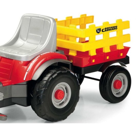 Trator Peg Perego Mini Tony Tigre 4 rodas Cinza Vermelho pedal exterior