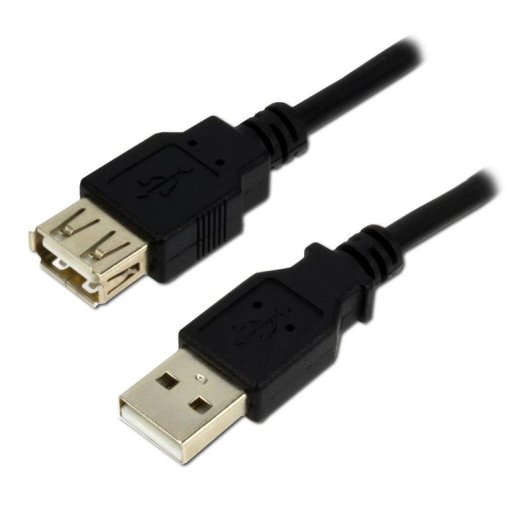 Câble USB MCL MC922AMF-5M/N 5 m USB 2.0 A Mâle/Femelle Noir