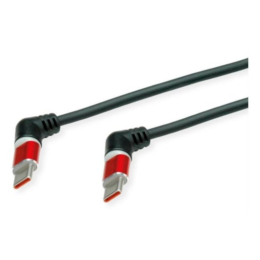 Kabel ROLINE 11.02.8347 USB-C USB 2.0 1 m Schwarz Rot
