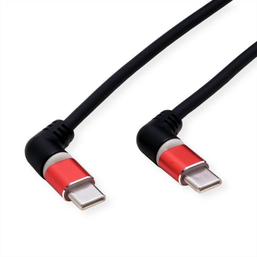 Kabel ROLINE 11.02.8347 USB-C USB 2.0 1 m Schwarz Rot