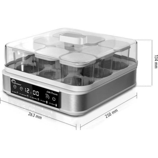 Yogurtera LITTLE BALANCE 8448 30 W Acero inoxidable 9 vasos 5 programas