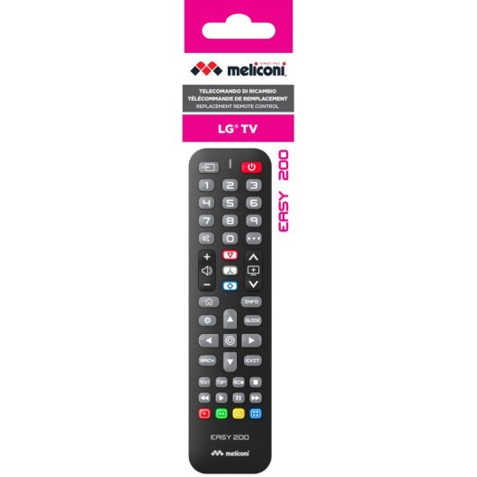 Comando Meliconi 808057 Universal TV LG IR Sem Fios Preto