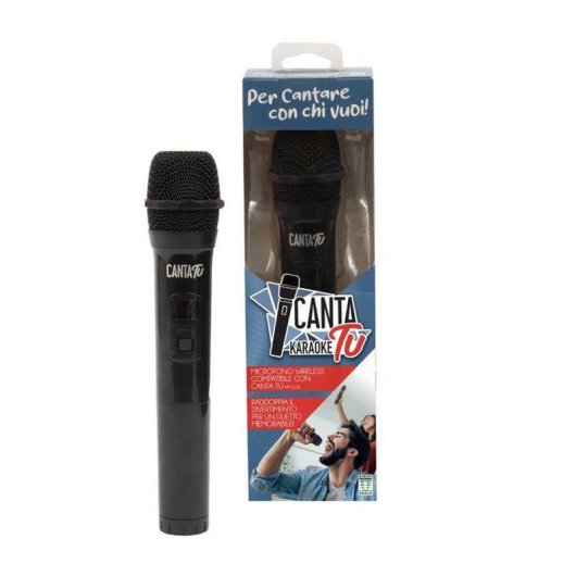 Micrófono Giochi Preziosi DVM150 inalámbrico RF para karaoke negro