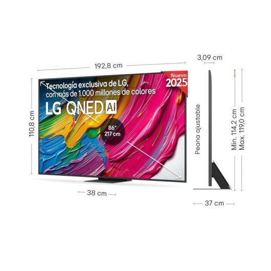 TV LG QNED 86QNED81A6A 86" 4K UltraHD 60Hz Smart TV WebOS HDR10 Pro
