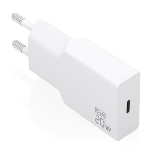 Cargador Aisens Ultra Delgado GaN 20W USB-C PD3.0 Blanco