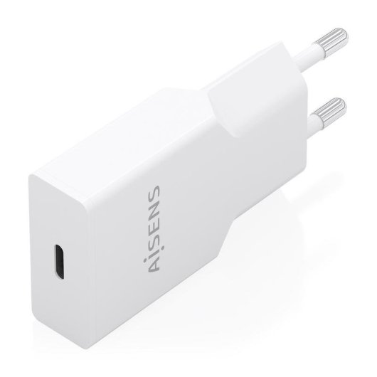 Cargador Aisens Ultra Delgado GaN 20W USB-C PD3.0 Blanco