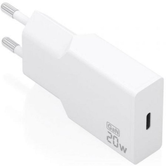 Cargador Aisens Ultra Delgado GaN 20W USB-C PD3.0 Blanco