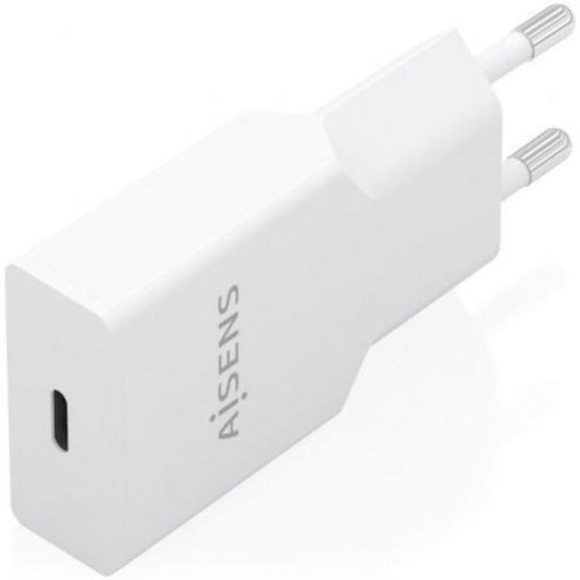 Cargador Aisens Ultra Delgado GaN 20W USB-C PD3.0 Blanco