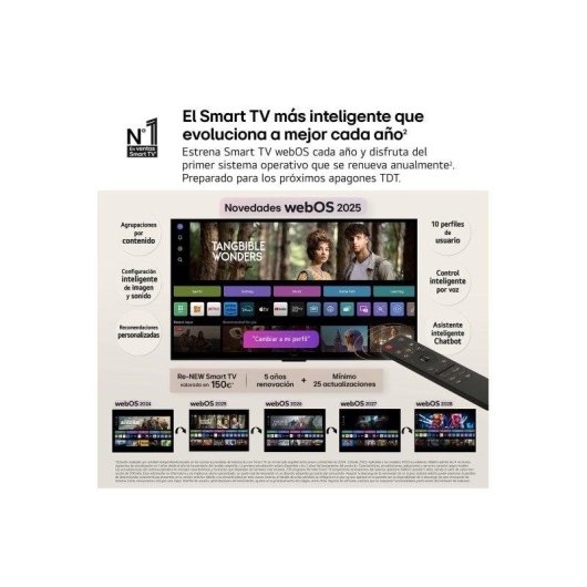 TV LG QNED 75QNED81A6A 75" 4K UltraHD 60Hz Smart TV WebOS HDR10 Pro